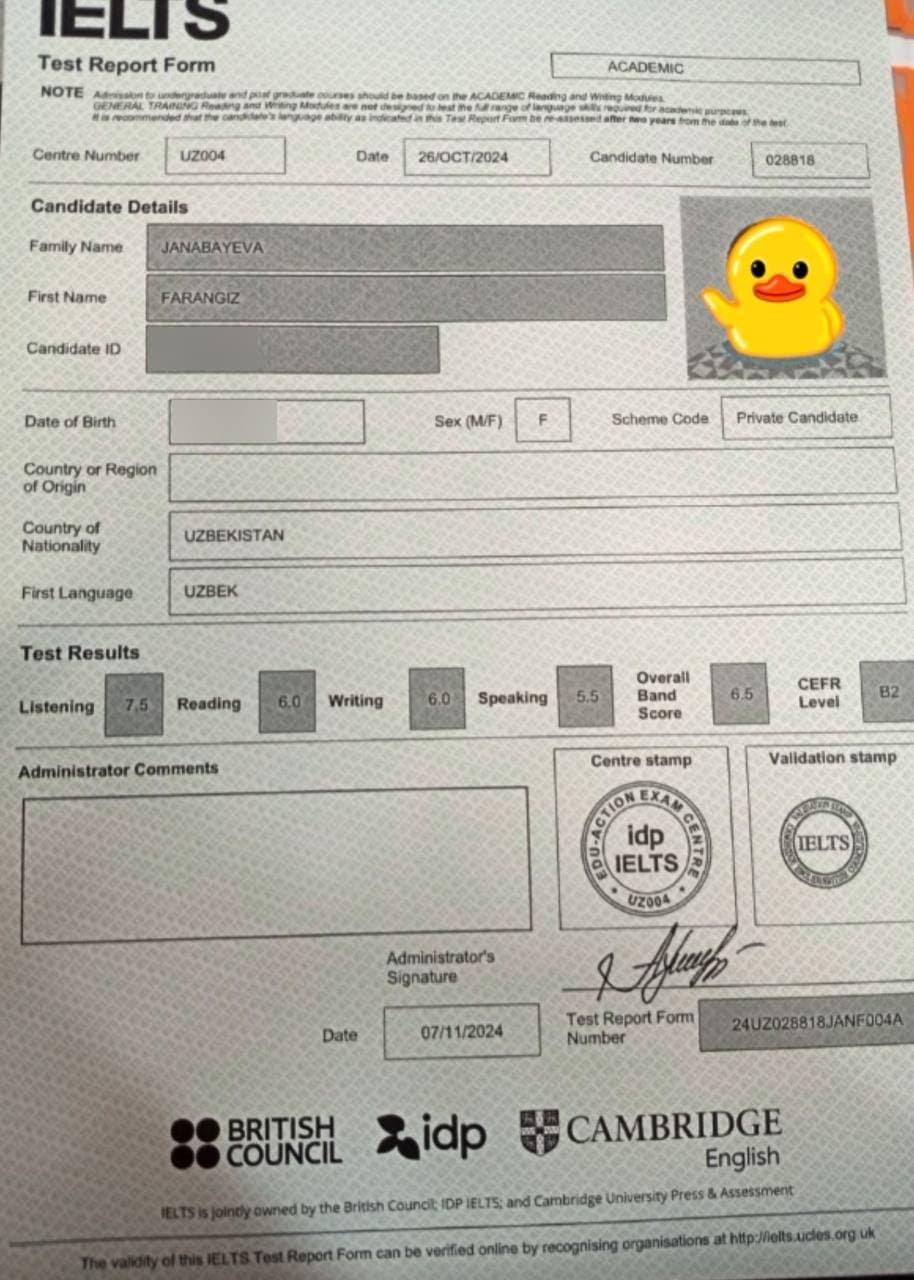 IELTS 6.5